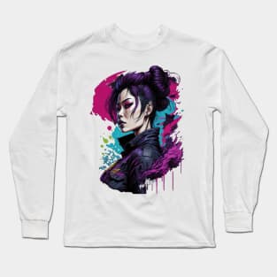 Japanese Cyberpunk Girl Tee! Long Sleeve T-Shirt